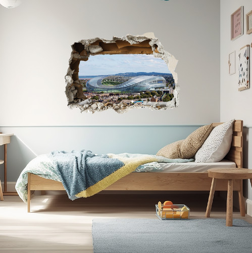 Smashed wall aviva rugby - 3d,