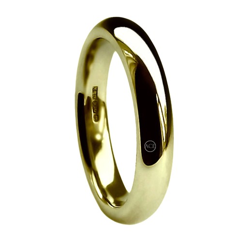 9ct yellow gold court wedding - yellow,