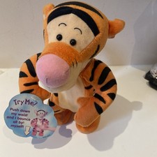 Disney Vintage Bouncing And Talking Tigger Soft Toy Battery Op