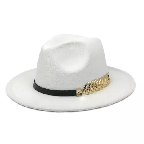 White wide brim fedora - wide, hat