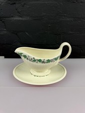 Wedgwood Stratford Gravy Boat / Sauce Jug and Stand / Drip Plate Set