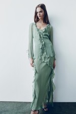 Zara ladies sheer lime green