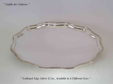Silver Scallopped Edge Salver