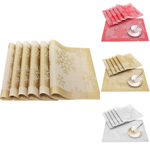 4pcs christmas placemats xmas - christmas,
