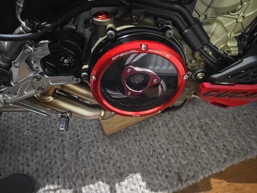 Red clutch cover engine - red,
