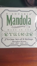 D'Addario J76 Mandola  Strings Phosphor Bronze Loop End 15-52.  Medium 9 Sets