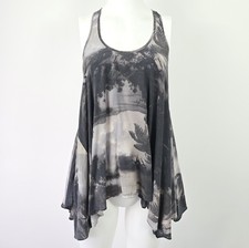 STUNNING WOMENS ALL SAINTS NIRVANA RACER VEST SILK PARACHUTE CAMI GREY MULTI 8