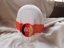 VINTAGE EAST GERMAN DDR MILITARY TRAFFIC POLICE WHITE & RED HELMET COVER