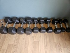 Full Set of Hex Dumbbells  from 2.5kg to 50kg