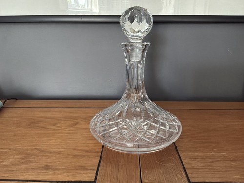Cut crystal ships decanter - cut,