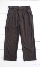 Men's MHL by Margaret Howell pleated trousers, cotton wool drill, size L