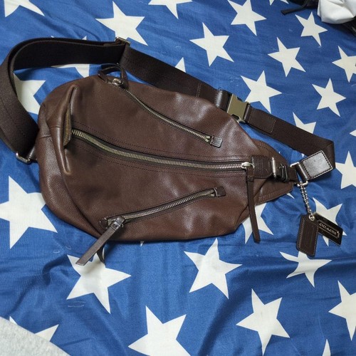Coach leather body bag brown - body,