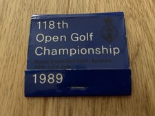Vintage 1989 Open Championship Book Match Royal Troon Seve Ballesteros. Rare.