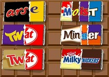 8 x 100g chocolate bars rude