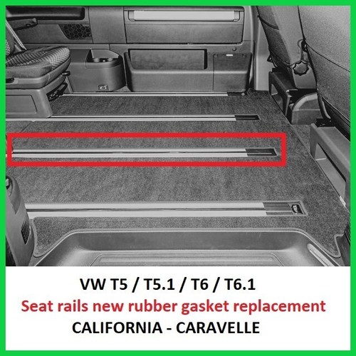 Rear seats rails rubber - , gasket