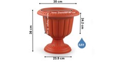Large URN Planter Pots. Garden Plastic Flower Pot Garden Stand. Vintage Style.