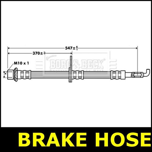 Brake hose rear - hose, toyota