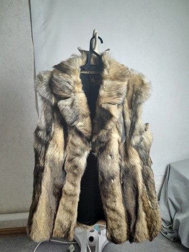 Vintage real coyote fur vest - vintage,