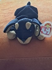 Ty Beanie Babies Doby Doberman Puppy with Tag and protector.Vgc. ideal xmas gift