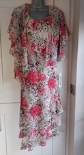 Cattiva Silk Occasion Outfit NEW YORK UK14 BNWT White/Pink