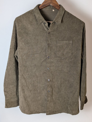 Green corduroy shirt large - green,