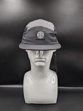 Stone Island 5 Panel Cap One Size Black/ Grey Adjustable Brand New with Tags