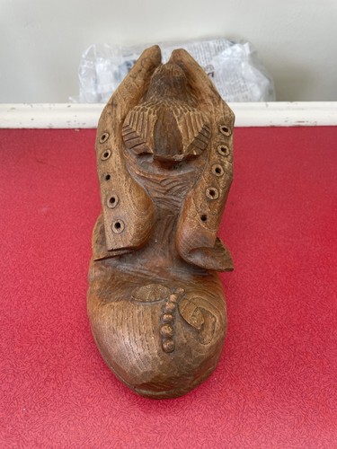 Folk art hand carved oak - art,