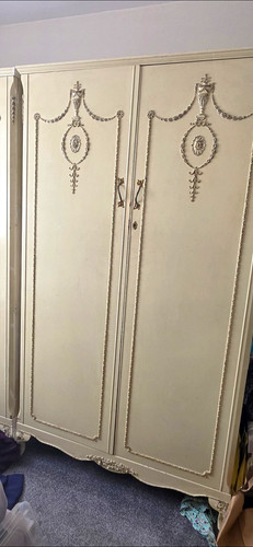Cream door freestanding - door,