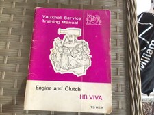 RARE VAUXHALL SERVICE Training Manual Engine And Clutch HB Viva TS 823