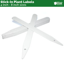 Strong Reuseable White Plastic Stick-In Plant Labels 4"(10cm) - 8"(20cm) Sizes