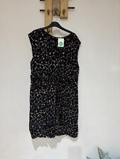 NWT BODEN Selina Black Mix Animal Print Occasion Sleeveless Dress Plus Size 20 R
