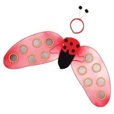 Ladybird Set Wings & Headband With Antennae Animal Fancy Dress Costume