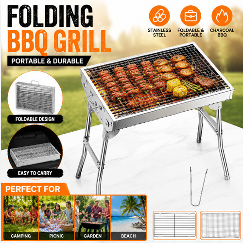 Portable folding charcoal - portable, bbq