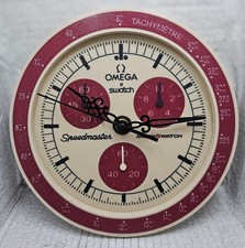 OMEGA SWATCH inspired Clock wall/desk clock 3d printed with battery