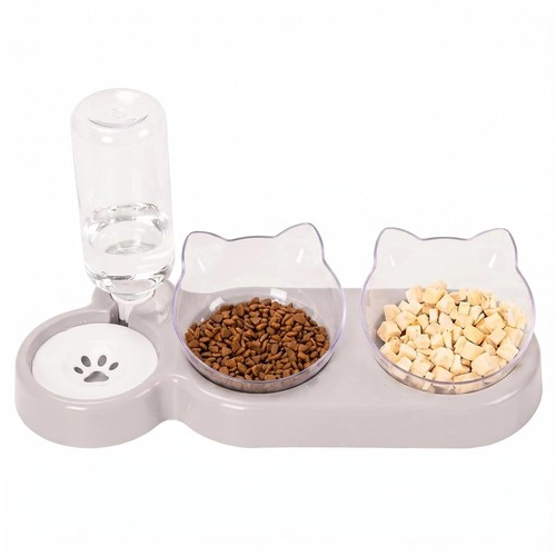 Cat food and water - cat,