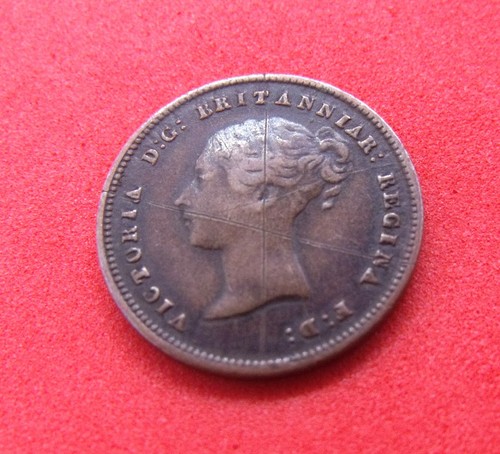 1843 victoria half farthing - 1843,