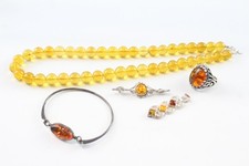 Sterling Silver Amber Jewellery Baltic Honey Cherry Chunky x 5 (28g)