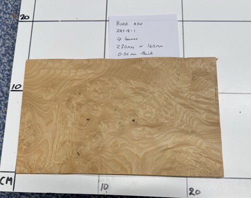 Burr ash veneer sheets - 4, 23cm