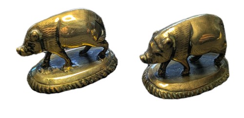 Pair vintage solid brass - vintage,