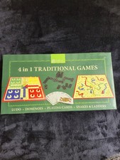4 In 1 Traditional Games Ludo Dominoes Playing Cards Snakes and Ladders. VGC