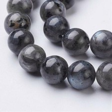 Strand 59+ 6mm Natural Labradorite Larvikite Gemstone Plain Round Beads UK