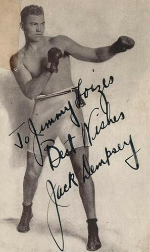 Jack dempsey signed photograph - dempsey,