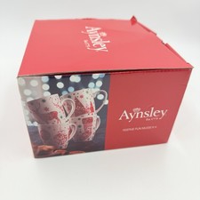 Aynsley 4 new festive Christmas mugs in Box