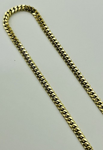Solid 14k yellow gold miami - gold,