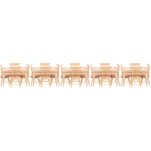 Khaki miniature wooden dining - khaki,