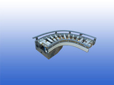 Curved Roller Conveyor Used 27 cm Knapp