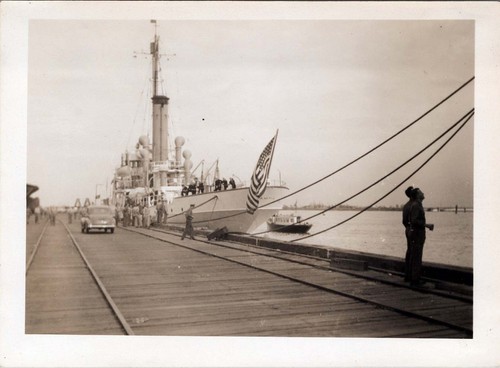 1940s photo warship pier - 1940s, at