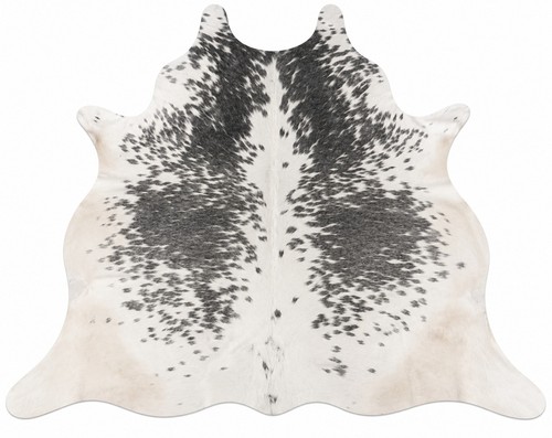 Genuine cowhide rug black - cowhide,