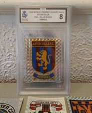 Aston Villa F.C. Club Badge Logo Foil Sticker, 1994 Merlin Premier League, MGC 8