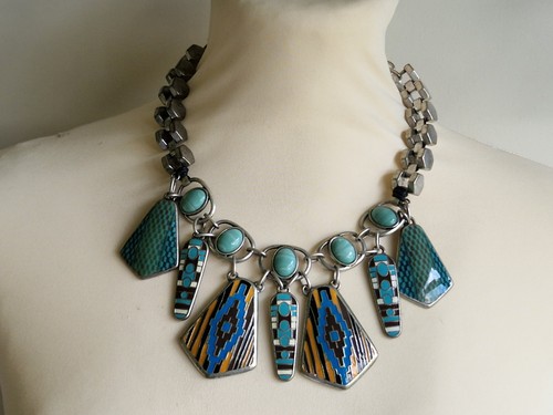 Zara statement bib necklace - zara,